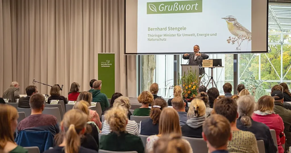 Bernhard Stengele beim Auftakttreffen von Thüringer Naturschutz-Vereinen und -Verbänden