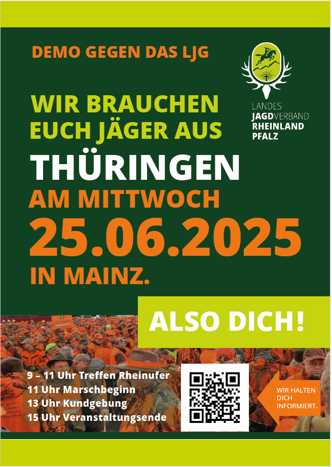 Landesjagdgesetz in der Kritik – Großdemo in Mainz
