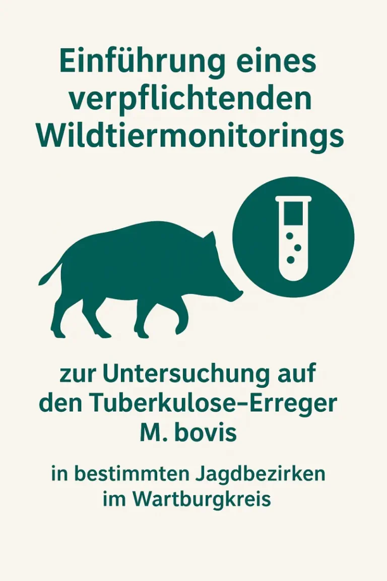 flyer: Wildtiermonitorings Untersuchung auf TBC-Erreger