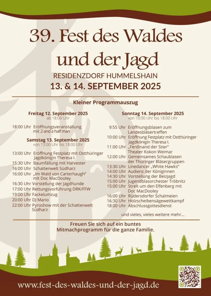 Programm zum Fest des Waldes und der Jagd