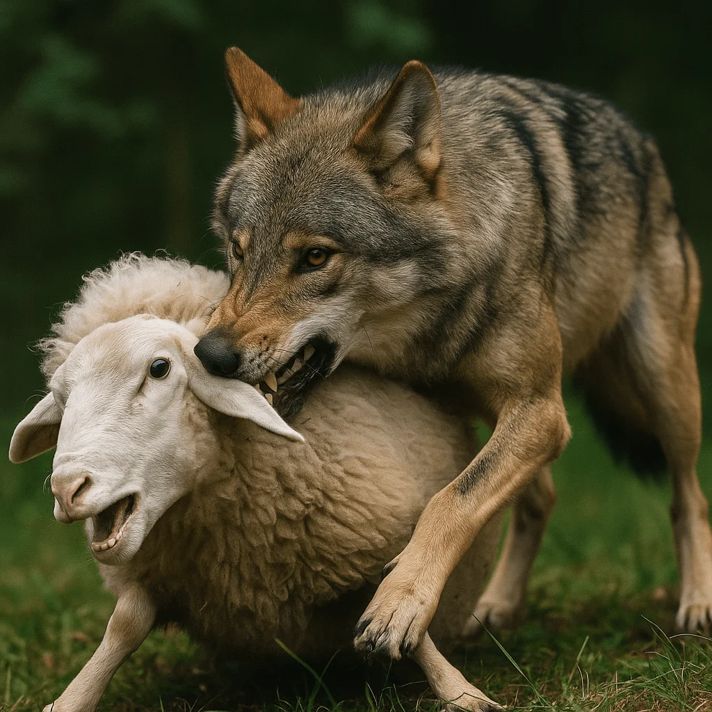 Wolf reisst Schaf Neues Wolfsterritorium „Altenburg“