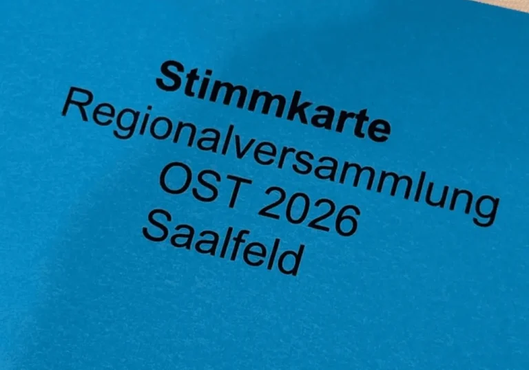 Stimmkarte zur Wahl Superwahljahr 2026 im Landesverband