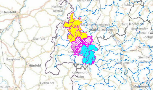Tuberkulose-Karte zum Wildtiermonitoring im Wartburgkreis im Jahr 2025