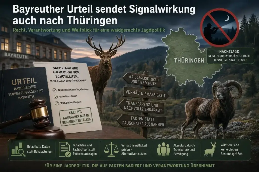 Poster zum Bayreuther Urteil zur Rotwildjagd