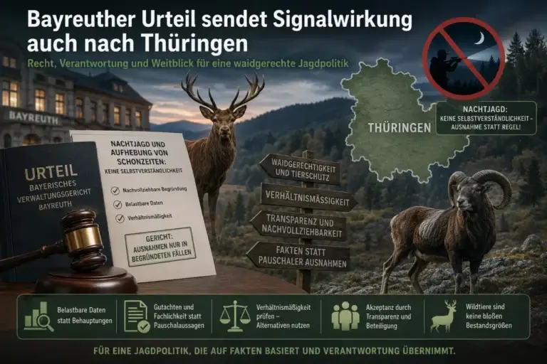 Poster zum Bayreuther Urteil zur Rotwildjagd