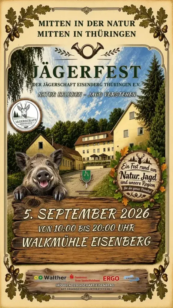 Poster zum 1. Jägerfest in Eisenberg