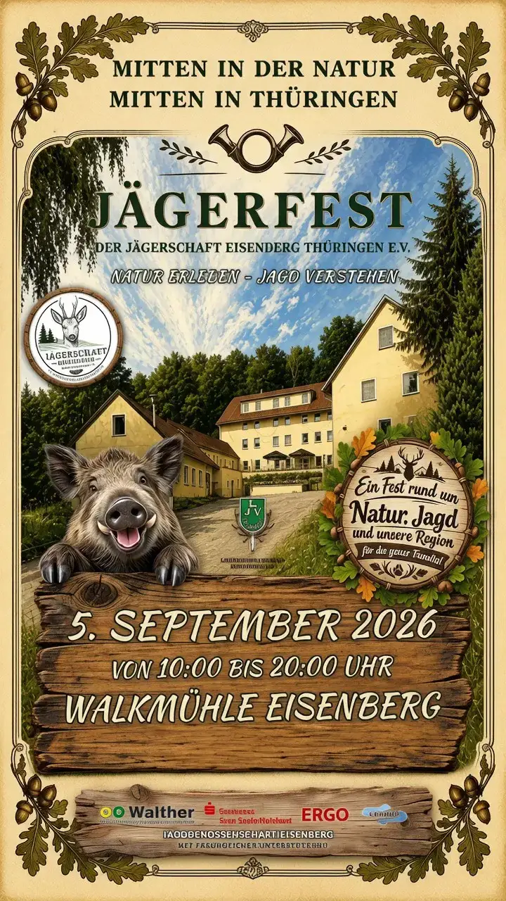 Poster zum 1. Jägerfest in Eisenberg
