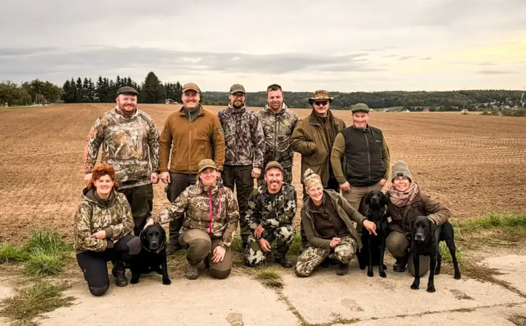 Gruppenfoto zur Krähenjagd mit System in Lohma