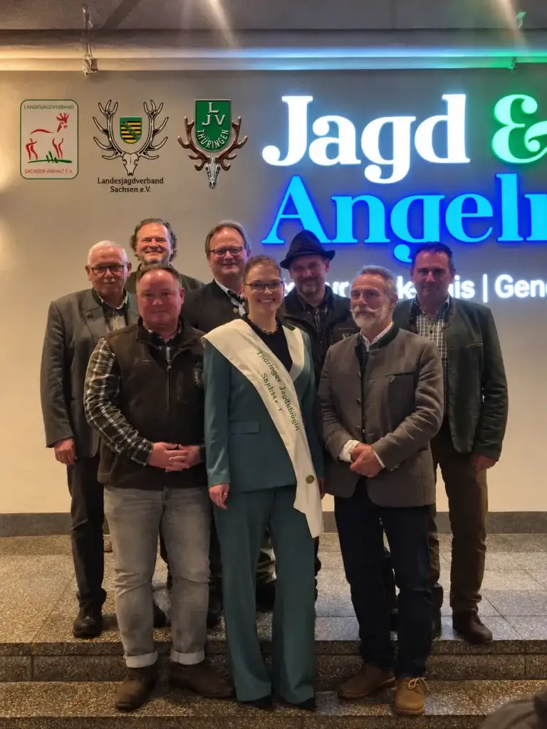 Gruppenbild auf der Messe Jagd & Angeln 2026 Leipzig